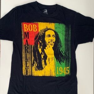 Black Bob Marley Graphic T-shirt